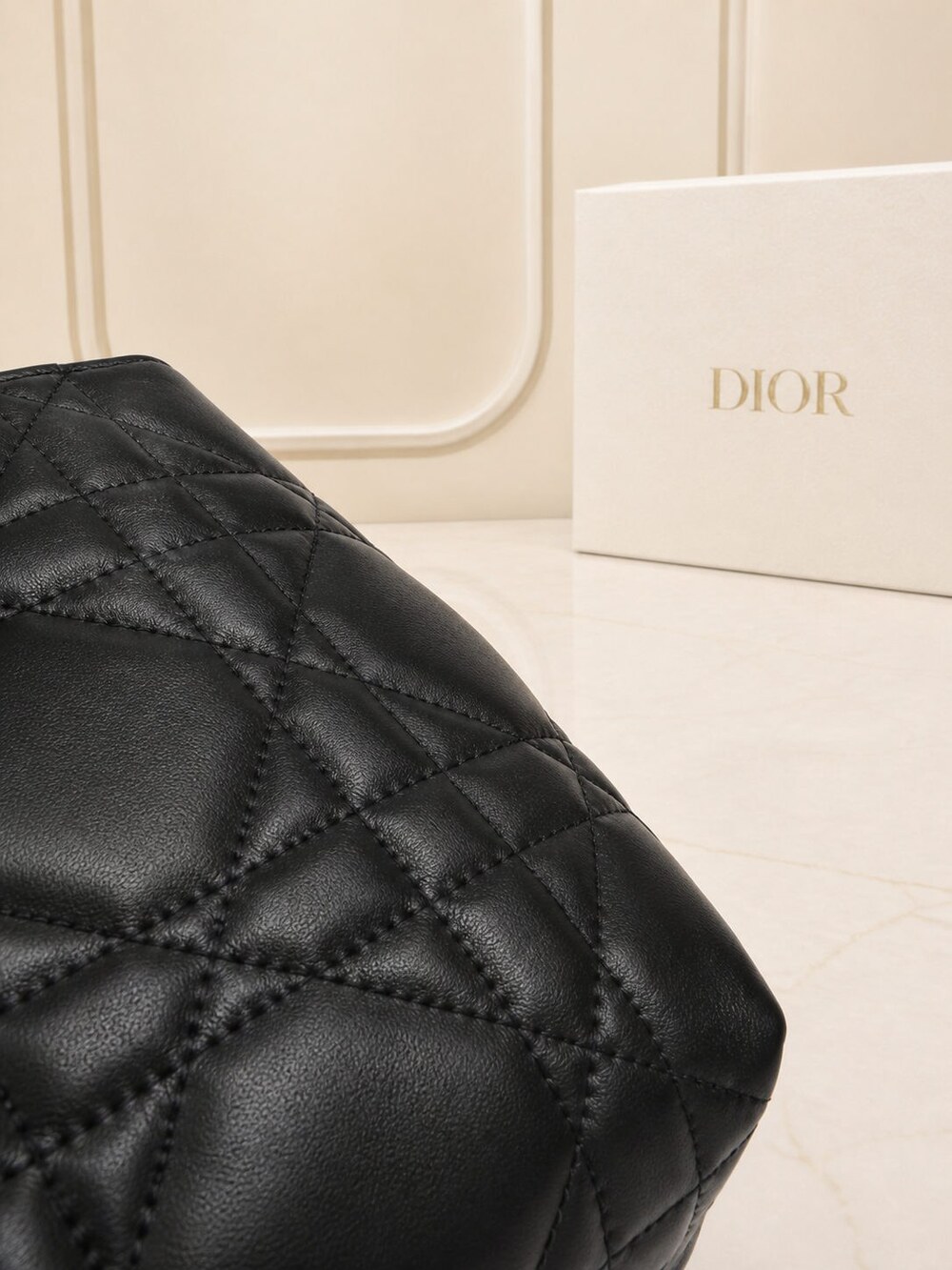 Dior Toujours Mini Vertical Black Cannage Leather Tote Bag - Picture 3 of 9